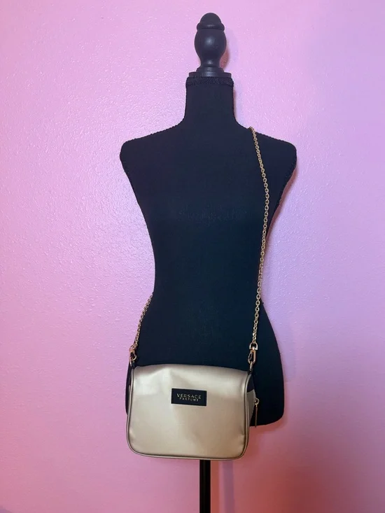 Versace parfum Collection Gold Crossbody with Chain Strap