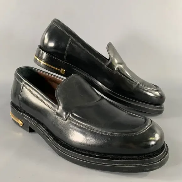 SALVATORE FERRAGAMO Size 8 Black Leather Yacht Loafers