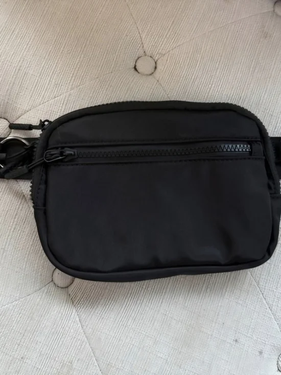 Womens Black Compact Crossbody Bag