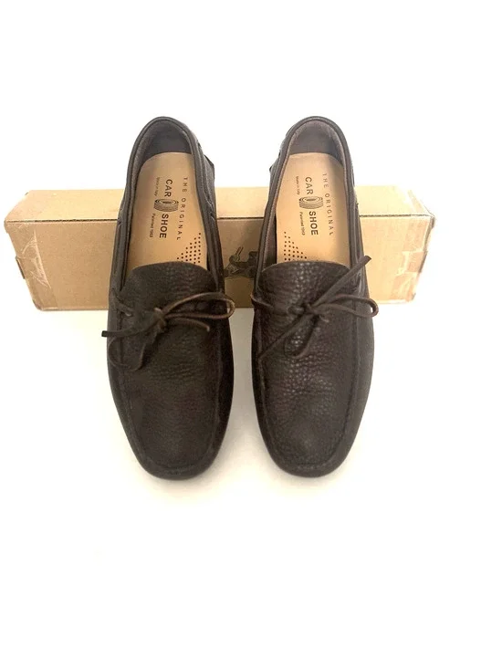 ORIGINAL CAR SHOE BY PRADA BROWN LEATHER MEN'S SHOES,SIZE 7.5, NEW WITHOUT BOX