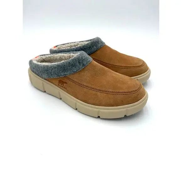 Sorel Men's Explorer III Mule Slippers - Tawny Buff/Gum - Men's 10