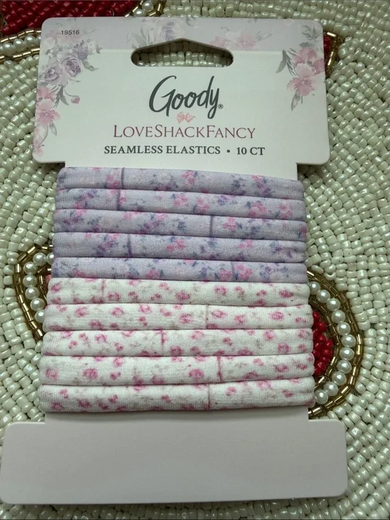 LoveShackFancy Pink & Lavender Floral Seamless Elastics