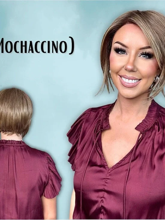 Vivi Mochaccino Short Bob Wig in Ash Blonde - Stylish Women’s hairpiece
