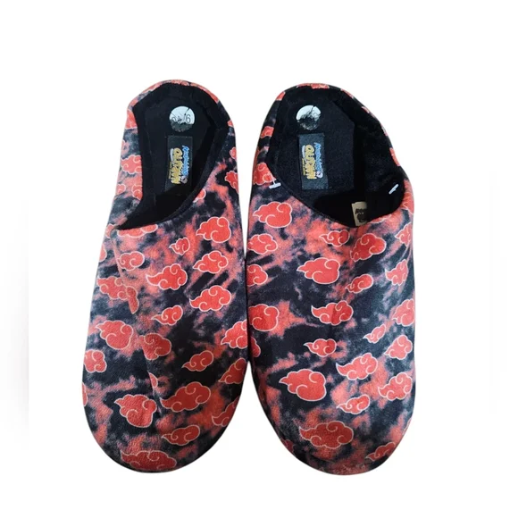 Men's Size Medium Red and Black Naruto  Slippers Size Medium‎