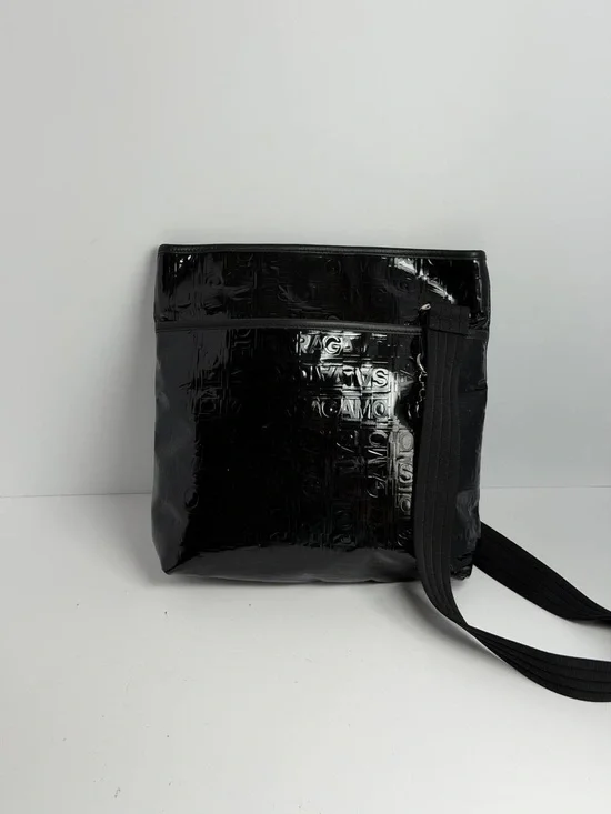 Salvatore Ferragamo Black Patent Leather Crossbody Bag