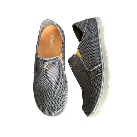 OluKai Men’s Nohea Mesh Slip On Shoe Size 9