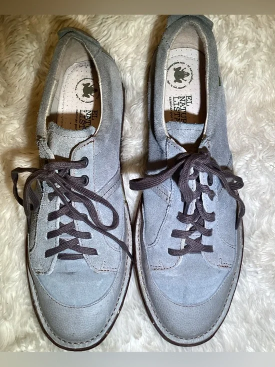 El Naturalista Men’s Gray Suede Lace-Up  shoes size 10.5