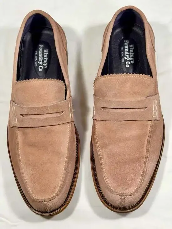Vintage Foundry Co. Men's Rose Suede Penny Loafers size US 12 Style VF1166-SE