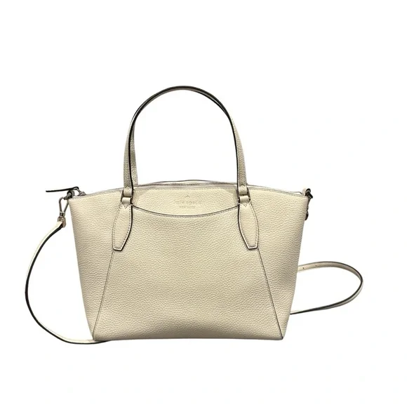 Kate‎ Spade Monica Satchel /Crossbody Handbag Buttermilk Glaze Leather EUC