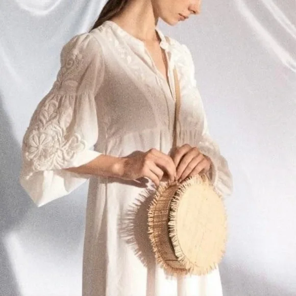 Awesome Needs raffia burning circle bag