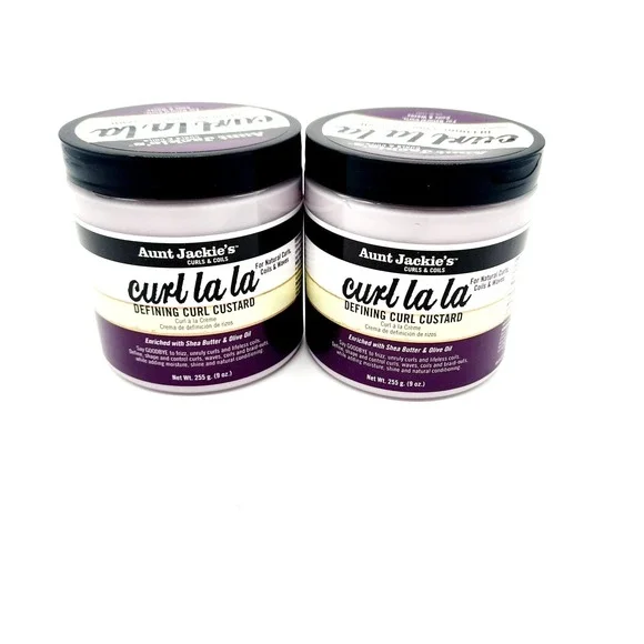 Aunt Jackie's‎ Curl La La Curl Custard 9oz x2 Moisturizing Anti-Frizz Cream