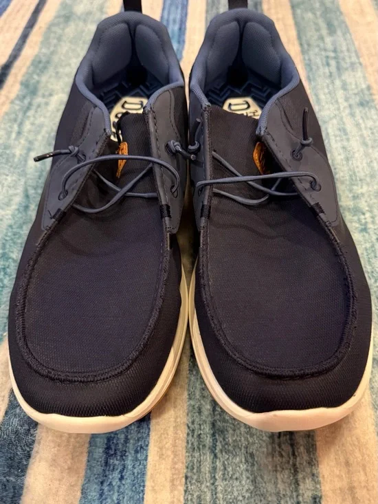 Hey Dude Navy and Light Blue Casual Slip-On Loafers