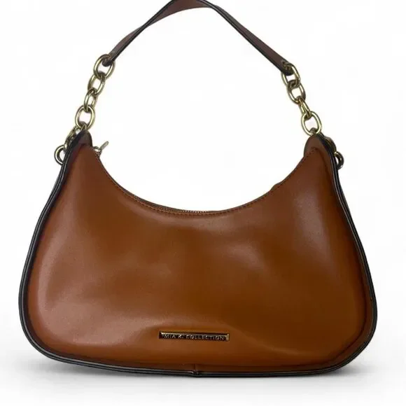 Mia K. Women's Lottie Hobo Brown and Tan Bag