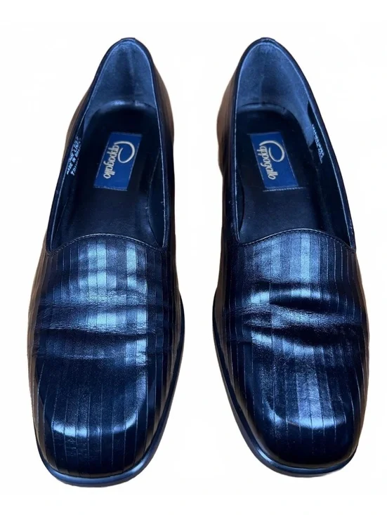 Cappagallo Black Leather Slip-On Loafers Size 11