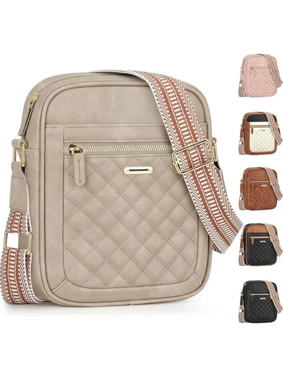 Women's Grey Small Shoulder Bags with Adjustable Strap for Travel Workout
