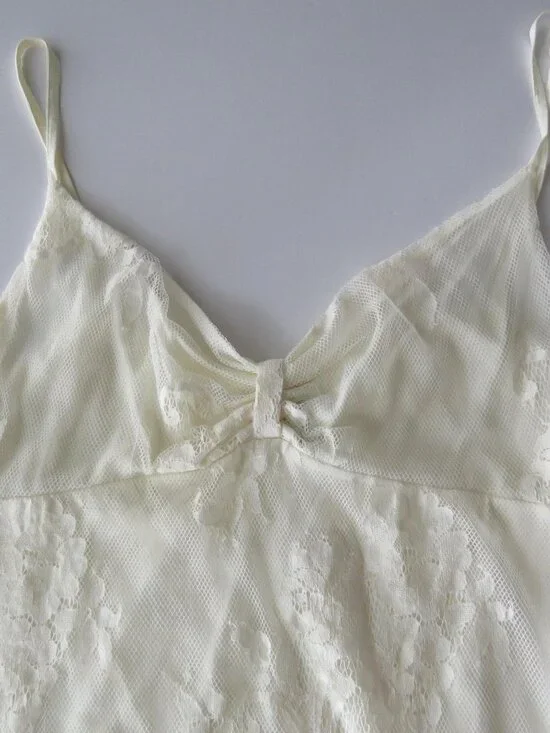 Vintage Italian Cream Lace United Colors of Benetton Camisole, Made in Italy, 20
