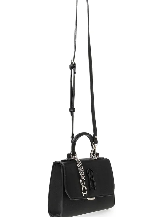 New Steve Madden Black Small Top-Handle Satchel