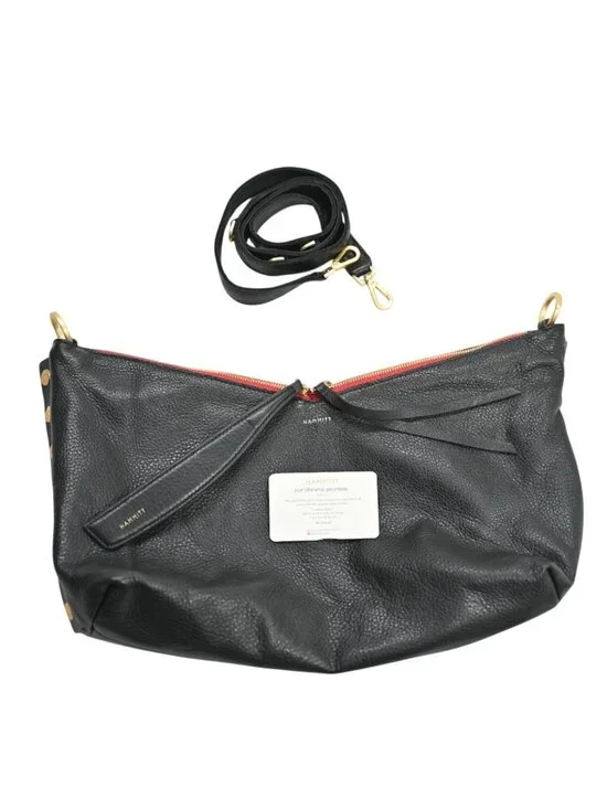 Hammitt Mr. G Bag in Black​/​Brushed Gold Hammered Red Zip