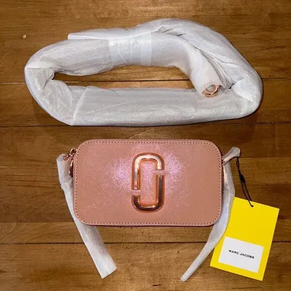 NNWT Marc Jacobs The Snapshot DTM Crossbody Camera Bag Sunkissed Pink Monogram