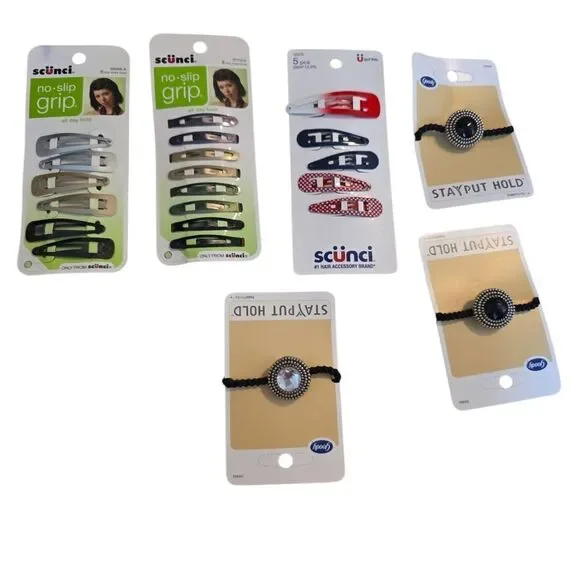 No-Slip Grip Hair Clips and StayPut Hold Bands