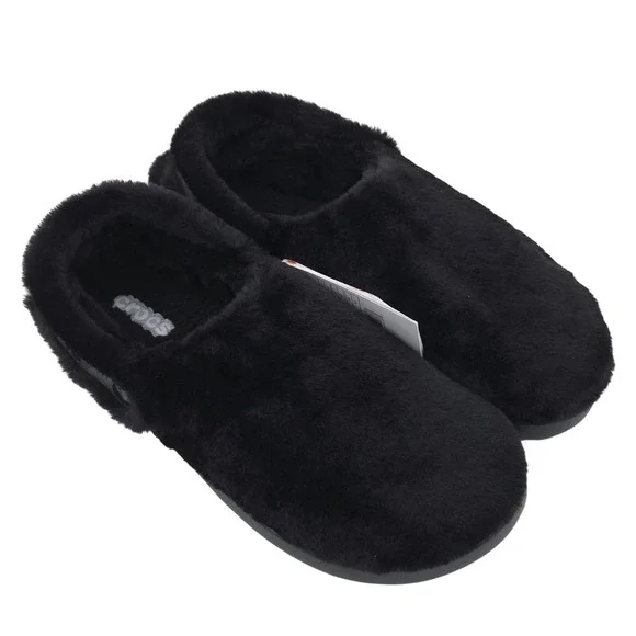 Crocs Classic Unfurgettable Clog Mens 12 Black Faux Fur Lined Slip On Shoes NEW