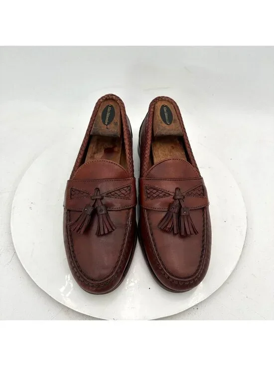 Allen Edmonds Maxfield Men Sz 7E Brown Leather Tassel Loafer Dress Shoes