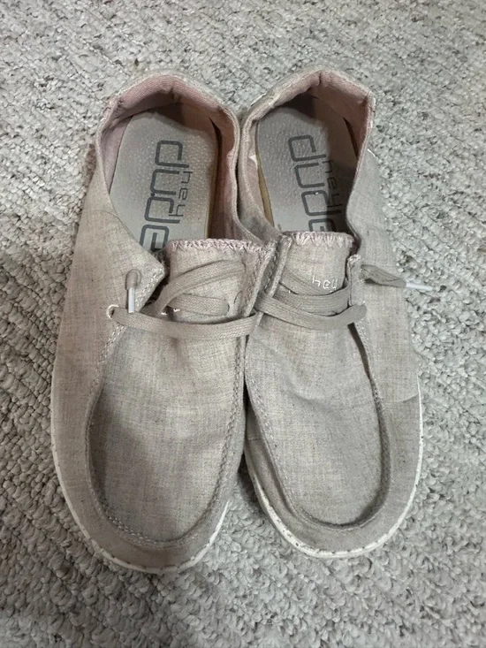 Hey Dude Men's Slip-On Loafers in Light Beige