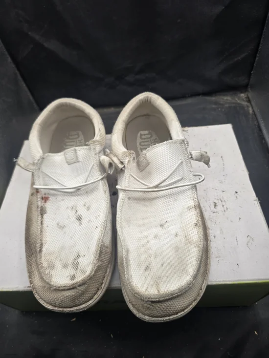 Hey Dude White and Beige Slip-On Shoe