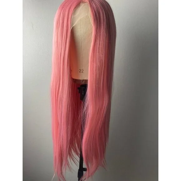 Straight Pink Lace Front Wig