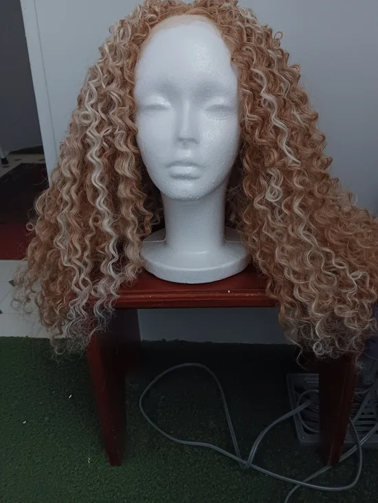 Blonde Curly Lace Front Wig - Natural Honey Blonde