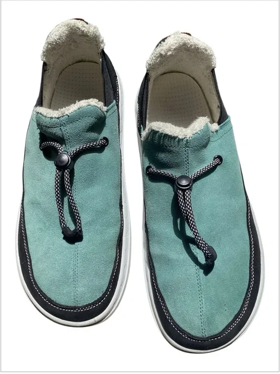 Reef Rambler Teal Suede Cozy Slippers