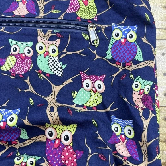 Cute‎ Owl Print Sling Bag Crossbody Purse Navy Blue