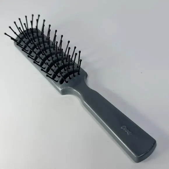 Vintage 1980s GOODY Vented Hair Brush Pocket Travel Gray Ball Tip USA 7.5” USA