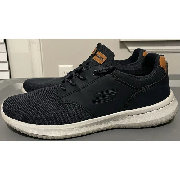 Size 9 - Skechers Delson 3.0 Navy Blue Casual Sneaker