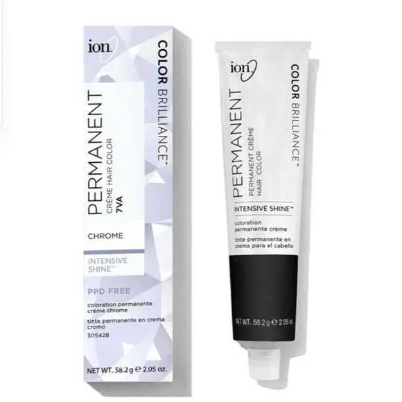 2 Ion Color Brilliance Permanent Creme Hair Color 7VA Chrome 2 Pk