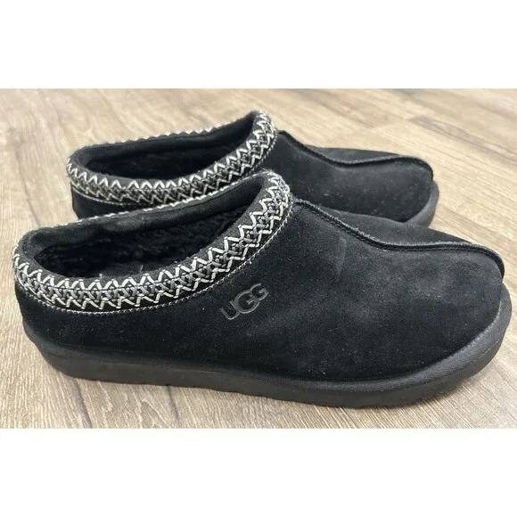UGG Men's Tasman Slipper Black Suede Size 10 (5950)