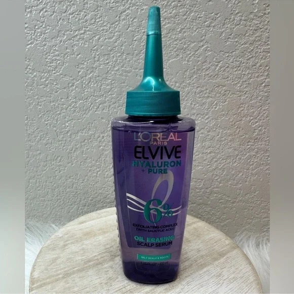 $6 🌙‎ L'Oreal Elvive Hyaluron Pure Oil Erasing Scalp Serum Full Sz