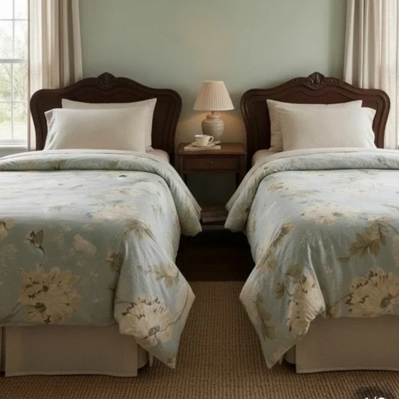 Winter Poppy Pottery Barn Duvet Twin Retired Set Of 2