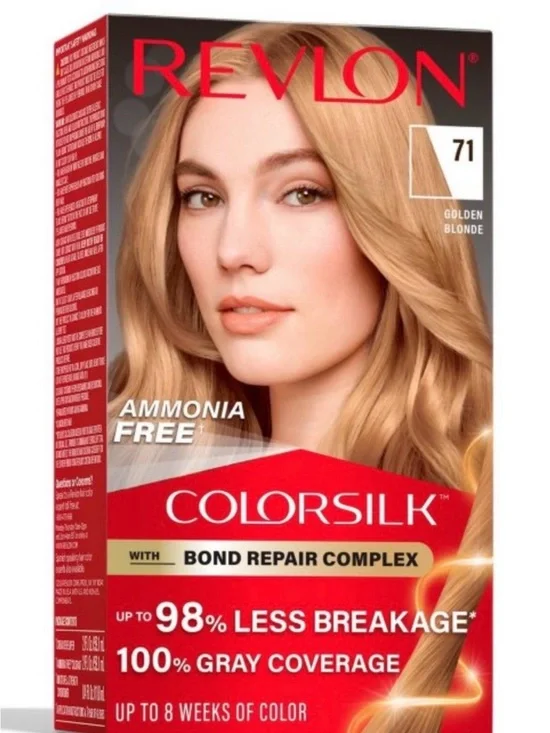 NEW BOX ⭐️ Revlon Color Silk Permanent Hair Color (Golden Blonde - 71)