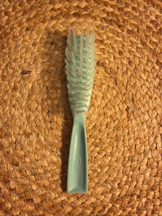 Vintage Blue Nylon Hair Brush Made USA