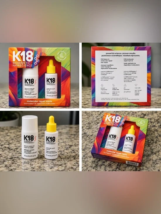 K18 Biomimetic Hairscience Molecular Repair Minis - White & Yellow