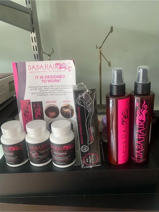 Pink Hair Treatment Serum & Vitamin Set