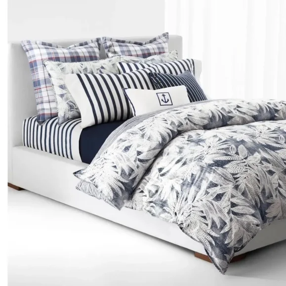 LIKE NEW TO LIGHT USE RALPH LAUREN KING 3PC DUVET COVER SET EVAN BOTANICAL