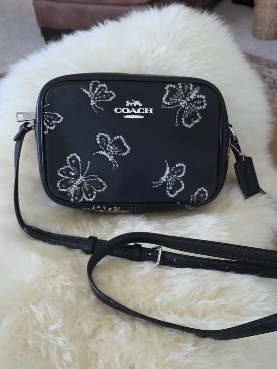 Beautiful Like New Coach Jamie Camera Crossbody Bag With Butterflies 🖤🦋✨️🩷