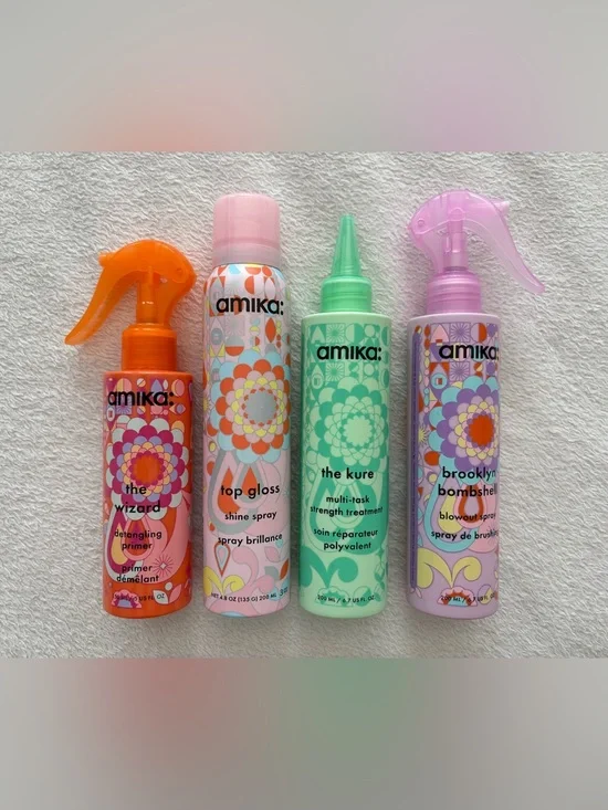 Lot of 4 Amika - Top Gloss, Kure, Wizard, Brooklyn Bombshell- Full Size - New!
