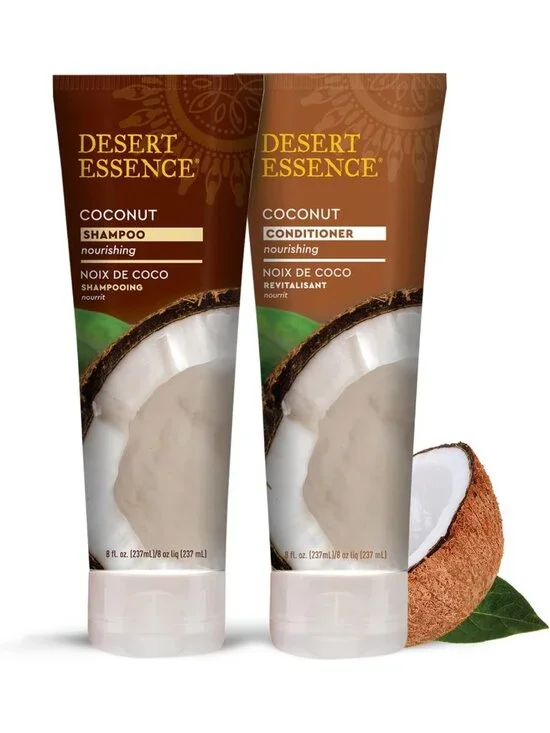 Coconut Shampoo & Conditioner Bundle - Nourishing for Dry Hair, 8 oz, Refreshing