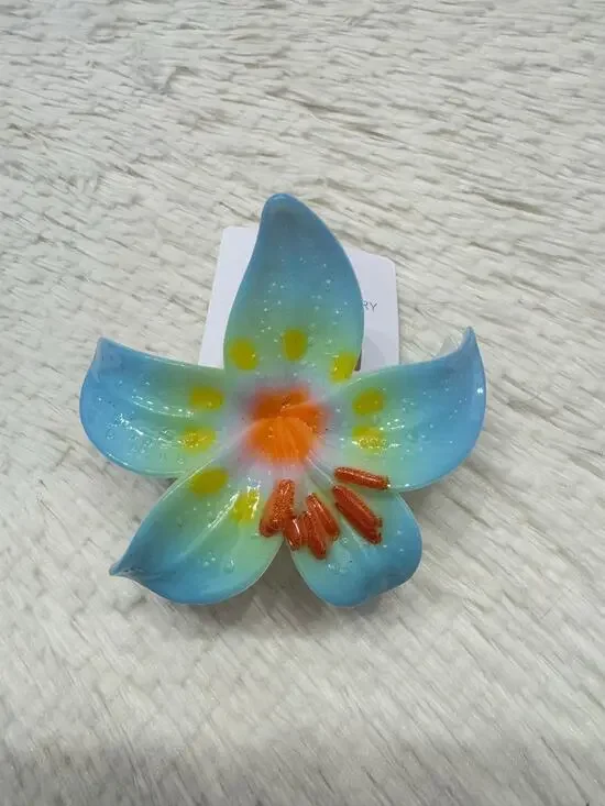 Tropical Hawaiian colorful flower large  hair clip claw