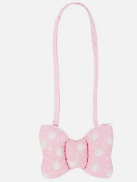 Tokyo Disney Minnie Mouse Pink Sequin Bow Bag Crossbody Minnie Signature