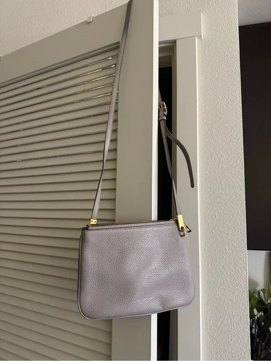 Marc Jacobs Pebbled Leather Crossbody in Light Taupe
