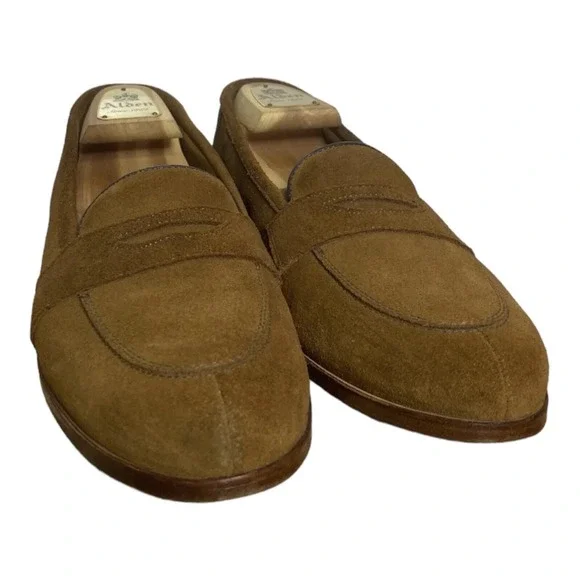 Nettleton Mens Lt Brown Suede Leather Handcrafted Penny Loafer‎ 6561 Size 8.5 D